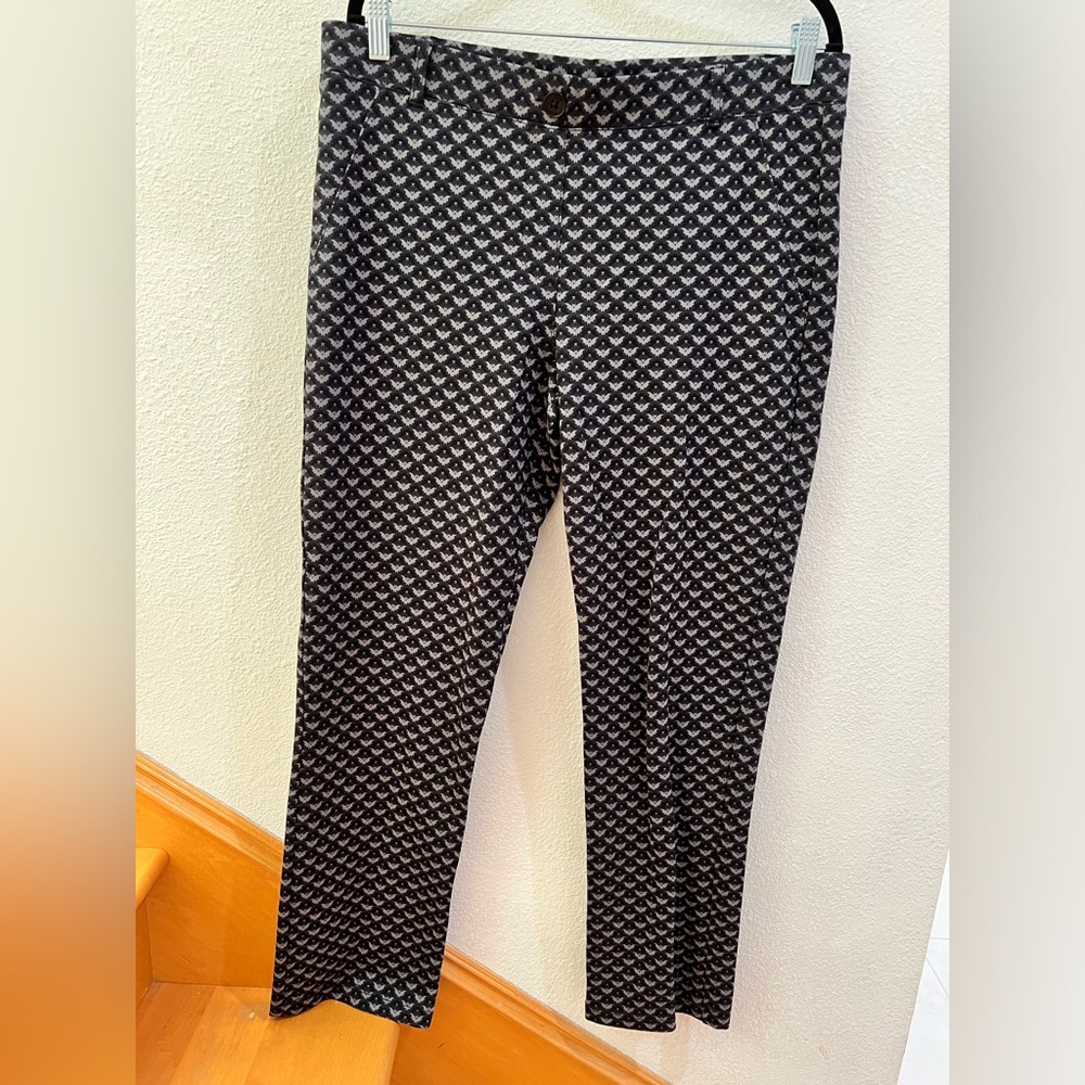 Betabrand Black and Grey Batstooth Pants